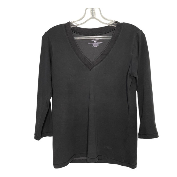 Patagonia Tops - Patagonia Black 3/4 Sleeve Top Women’s size S Minimalist Basic Shirt